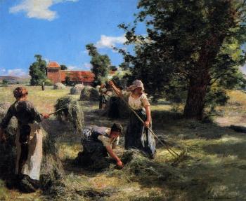 萊昂 奧古斯汀 萊爾米特 Harvest at the Farm on Rue Chaily 萊昂 奧古斯汀 萊爾米特 Harvest at the Farm on Rue Chaily